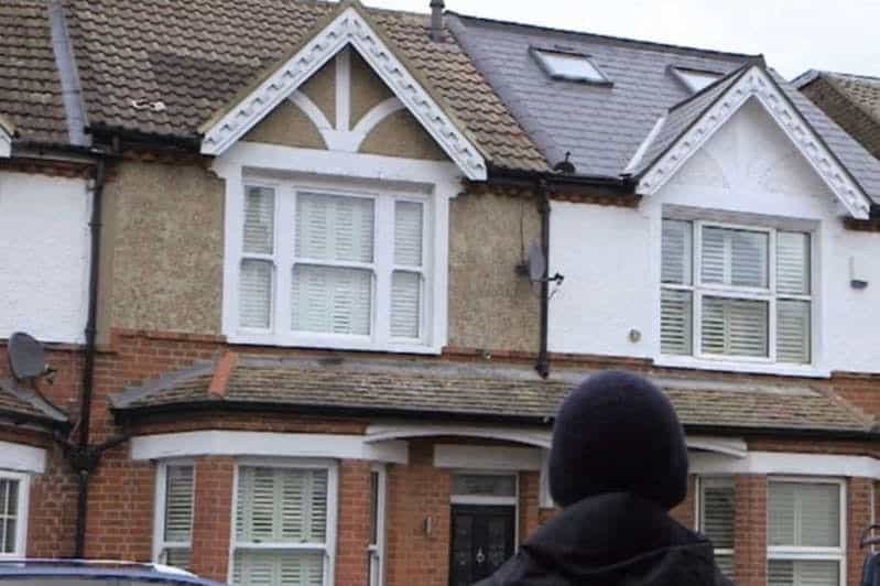 his house